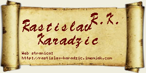 Rastislav Karadžić vizit kartica